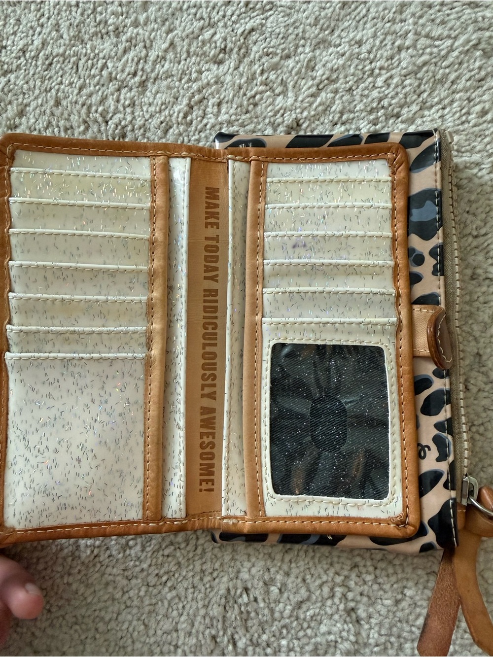 Consuela Leopard-Print Wallet in Tan, Black, Gray - Picture 2 of 4